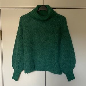 Free People Forest Green Turtleneck Sweater